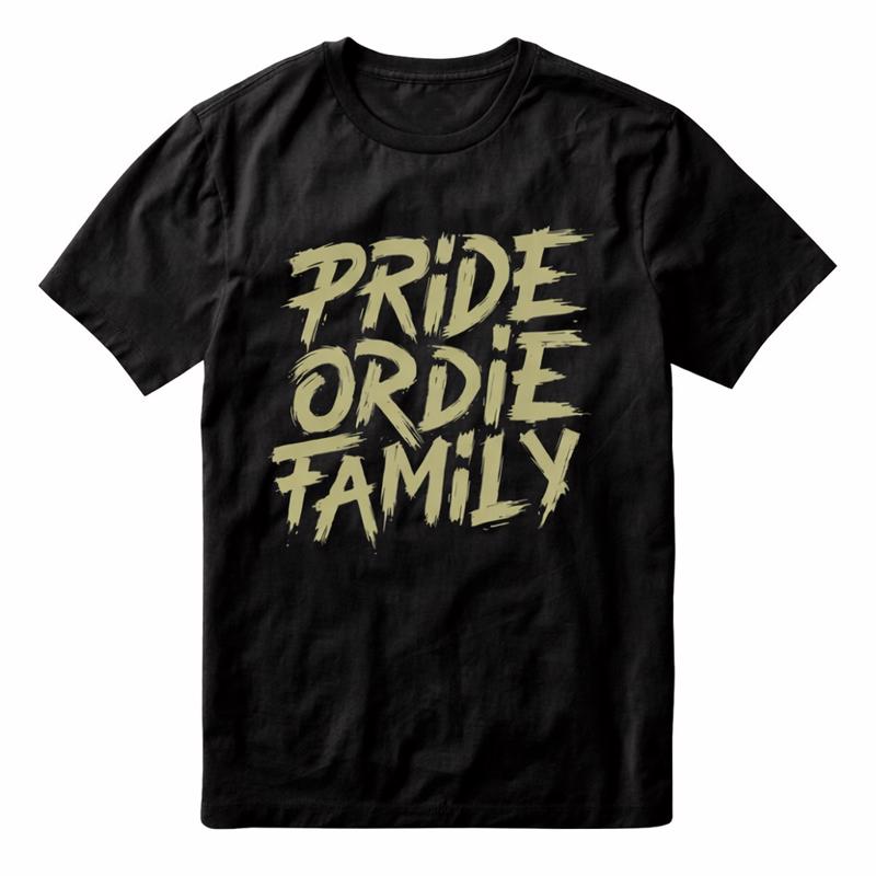 PRiDEorDiE Family v2 T-Shirt -black